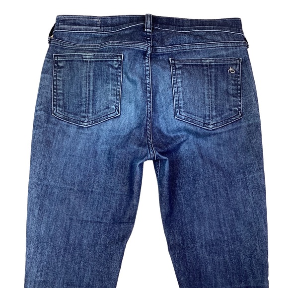 Rag & Bone Ankle Skinny Jeans Cropped Blue - Picture 9 of 15